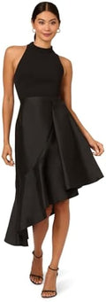 Adrianna Papell Crepe Combo Taffeta Dress