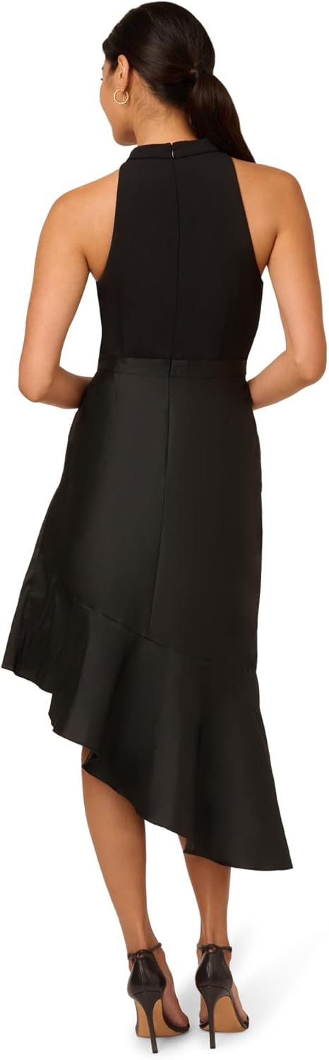 Adrianna Papell Crepe Combo Taffeta Dress