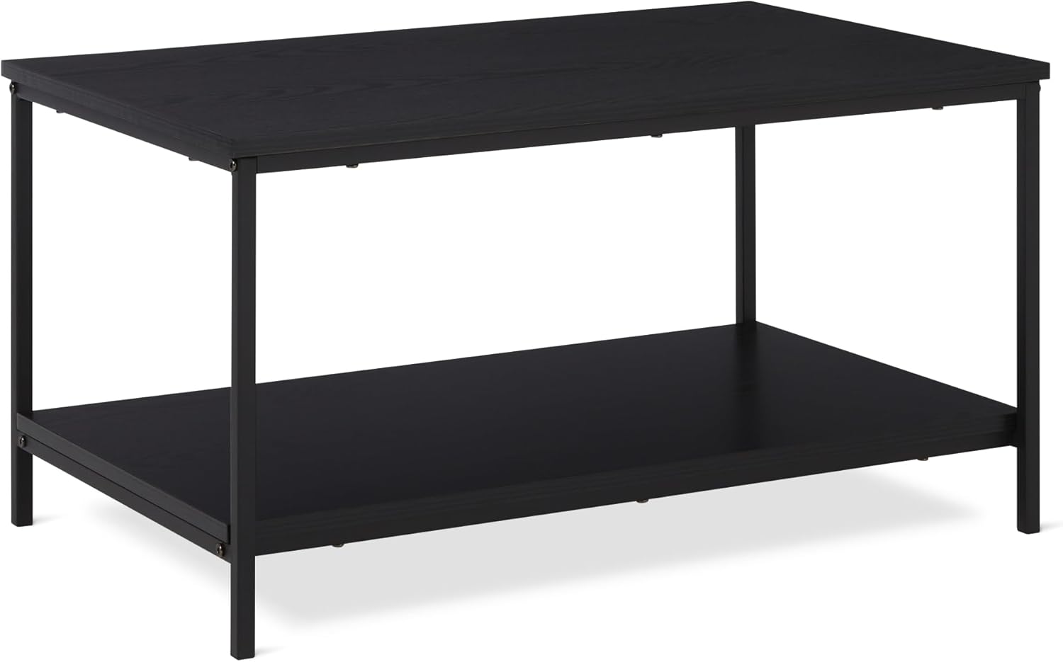 Amazon Basics Rectangular Console Table with Storage Shelf, Steel Frame, 11.8" D x 39.4" W x 31.5" H(in), Black
