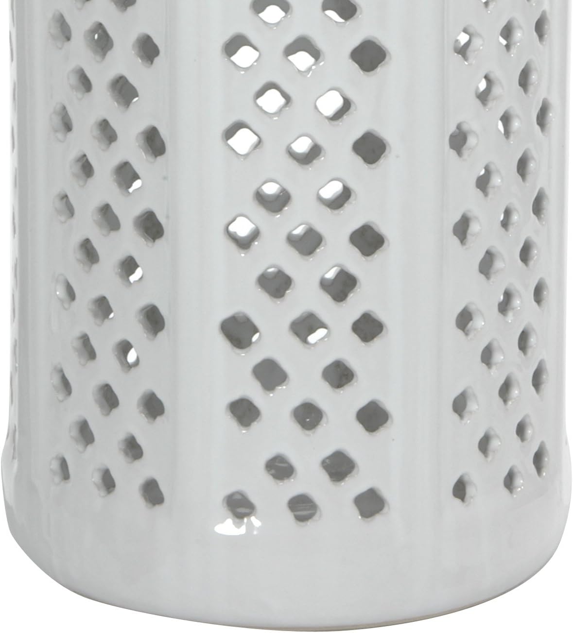 Oriental Furniture 17" Carved Lattice Decorative Umbrella Stand