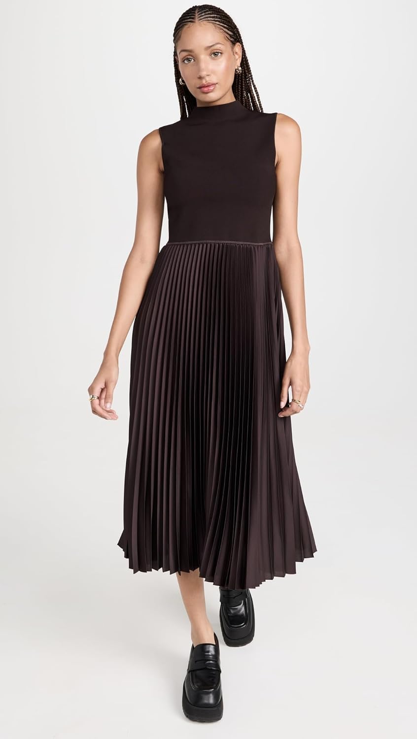 Theory Women's Pleated Combo Dress