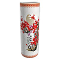 Red Lantern 24" Satsuma Peacock Porcelain Umbrella Stand