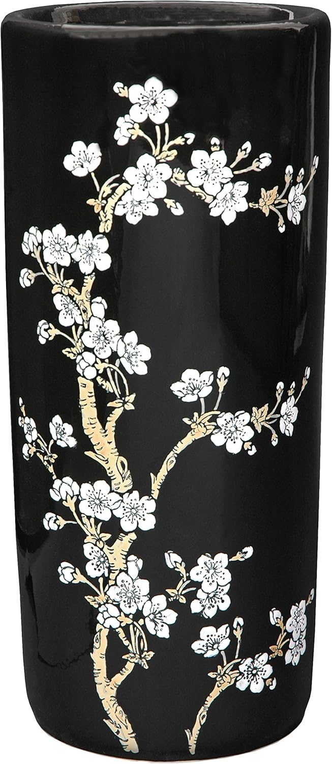 Oriental Furniture 17" Carved Lattice Decorative Umbrella Stand