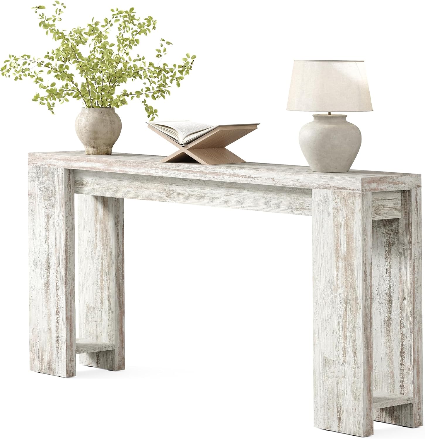 Little Tree 70.9-Inch Long Console Table, Narrow Sofa Table Behind The Couch, Farmhouse Console Table for Living Room, Entryway, Hallway